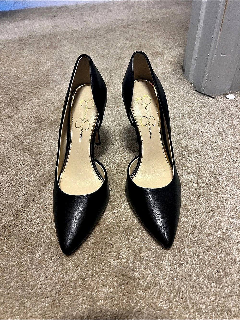 Jessica Simpson Prizma D'Orsay Pump Black Pointed Toe Heels
